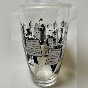 Rare 1950s Libbey "Man About Town" Cocktail Shaker